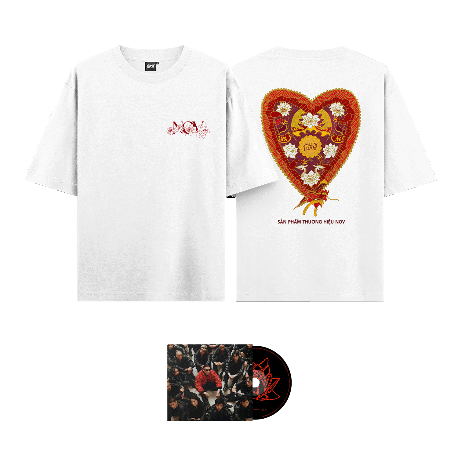 PACK T-SHIRT BLANC + CD (au choix)